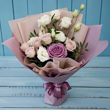 Букет цветов из:  Розы и Лизиантусы #REPLACE_PRED# Кикнур