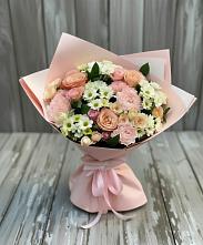 Букет цветов из:  Гвоздики, Розы и Хризантемы в Кикнур