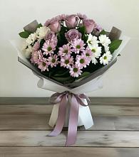 Букет цветов из:  Хризантемы и Розы в Кикнур