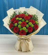 Букет цветов из:  Розы и Хризантемы в Кикнур